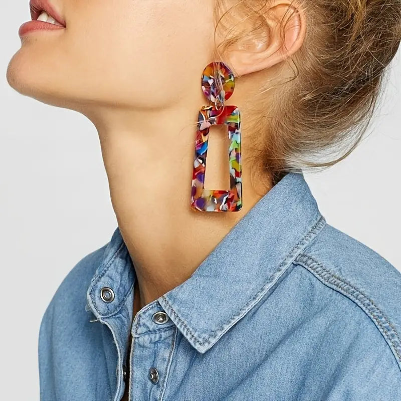 Colorful Acrylic Drop Earrings