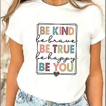 Handmade Graphic Women's “Be You” Short Sleeve T-shirt